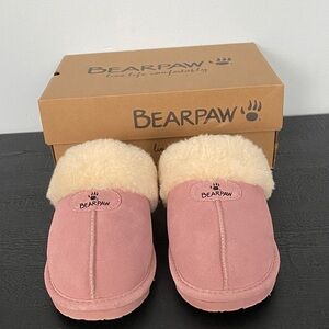 BearPaw Loki II Mocassins in Pink and Cream